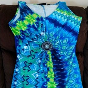 Nina Leonard Maxi summer dress size Medium